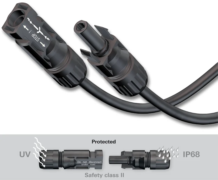 Real MC4 connector reference image